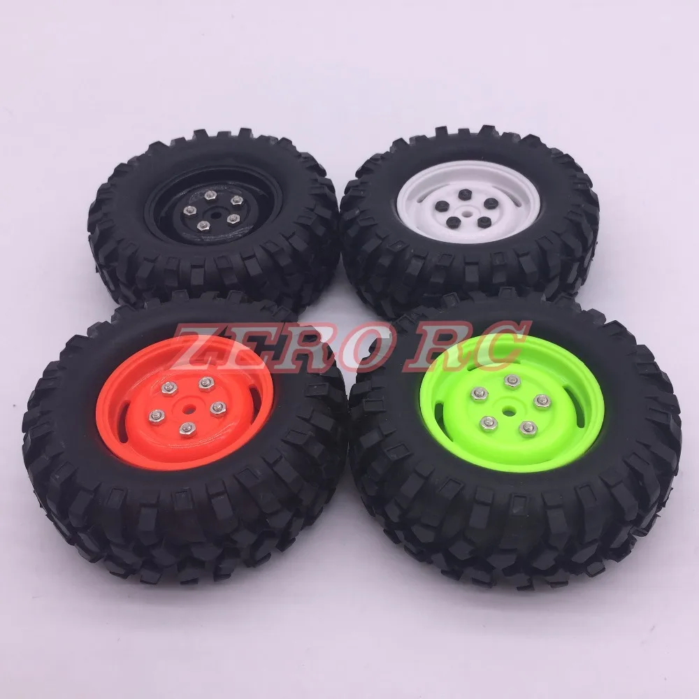 4 шт. RC Rock Crawler 96 мм Мягкие шины и 1 9 &quotпластиковые жесткие колеса для Tamiya CC01 AXIAL SCX10