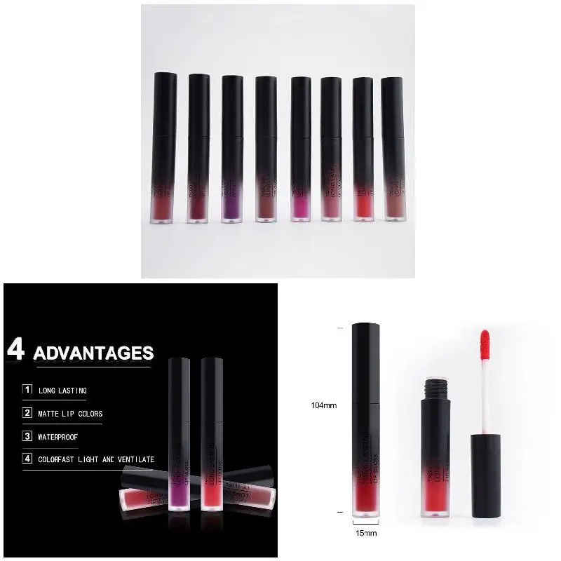 

High Quality 29 colors Matte Lip Glaze Tint Velvet Liquid Lip Glaze Cosmetics Lips Makeup Waterproof Long Lasting For Beauty