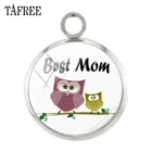 Подвески TAFREE Best Mom DIY, подвески, подвески для студентов, ожерелье ручной работы, аксессуары, 12 мм, стеклянная Мода, женский подарок для матери, ювелирные изделия MM24