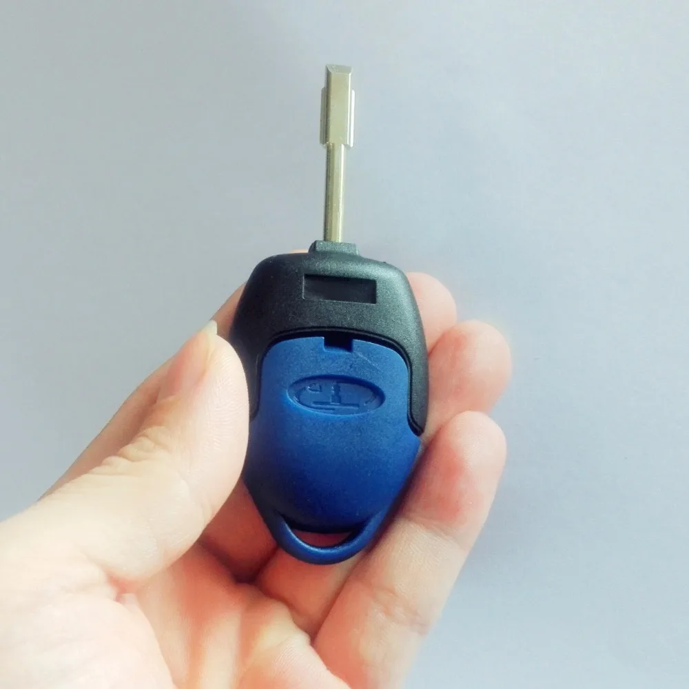 10 шт./лот 3 кнопочный чехол для автомобильного ключа с логотипом Ford Transit Blue Case|button