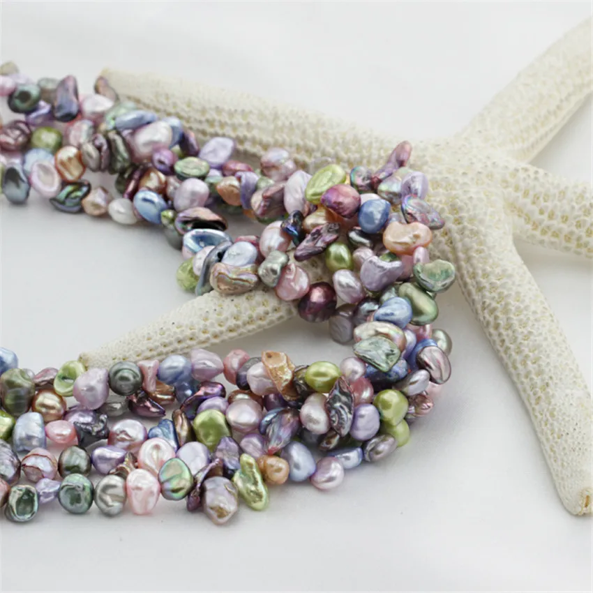 5 нитей/пакет Оптовая естественный пресноводный Кеши REBORN Pearl Strand свободные шарики