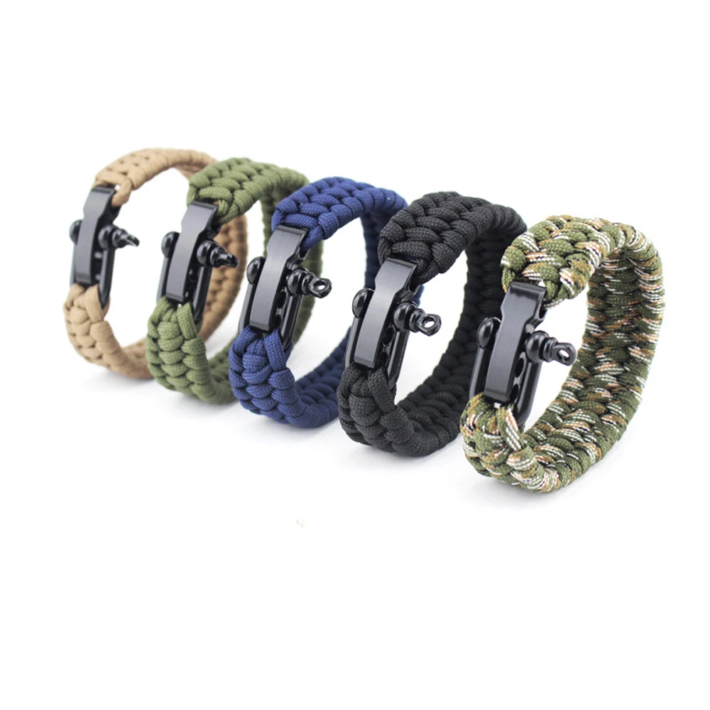 

JUJIE Fashion Braided Survival Bracelets Jewelry Dropshipping