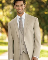 beige wedding suit men for 2022 custom made groom tuxedo classic free shipping