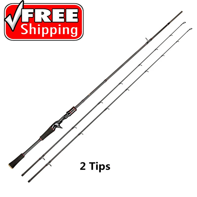 NOEBY LEISURE 2 наконечника удочка для спиннинга, Литье Удочки M/ML M/MH action SIC Ring Vara De Pesca Stick, пресноводный бас