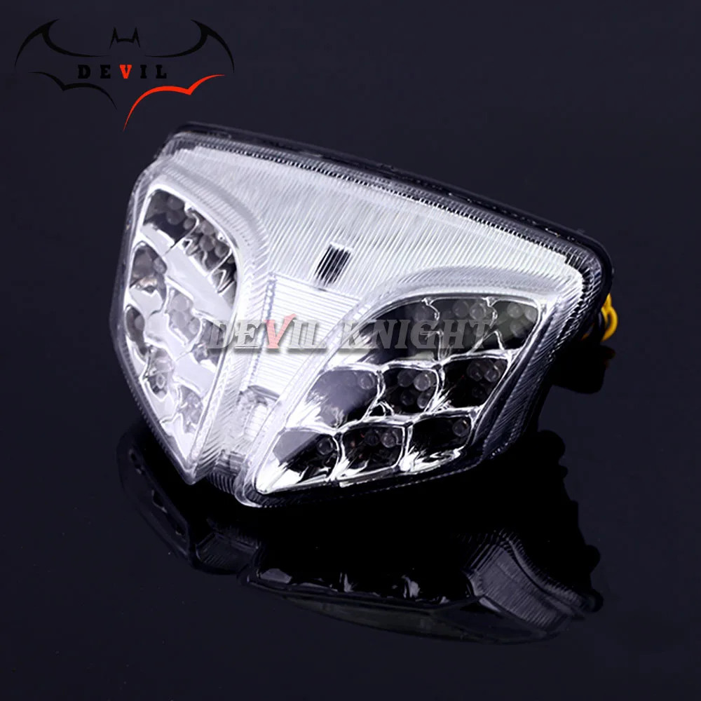 clear Для Suzuki GSXR GSX-R 600 750 2008-2012 K8 K9 интегрированный светодиодный задний фонарь светильник сигнала поворота мотоцикла светильник аксессуары GSX-R 1000 - Цвет: clear