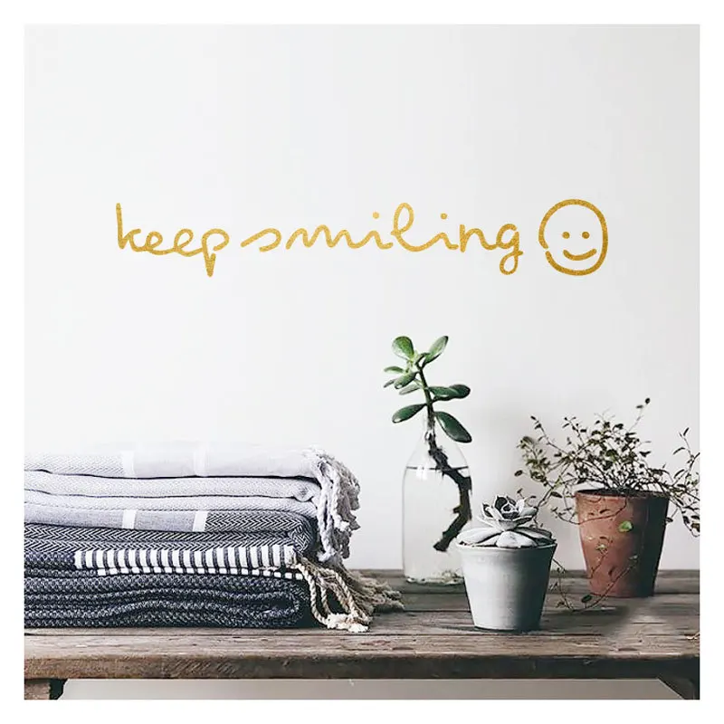 Стикеры с надписью Keep Smile Inspiration настенные наклейки для гостиной спальни детской