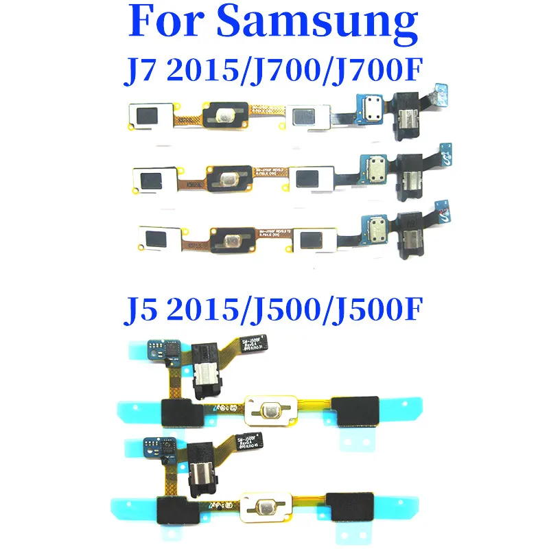 Домашняя кнопка гибкий кабель для Samsung Galaxy J5 2015 J500 J500F J700 J700F сенсор Разъем
