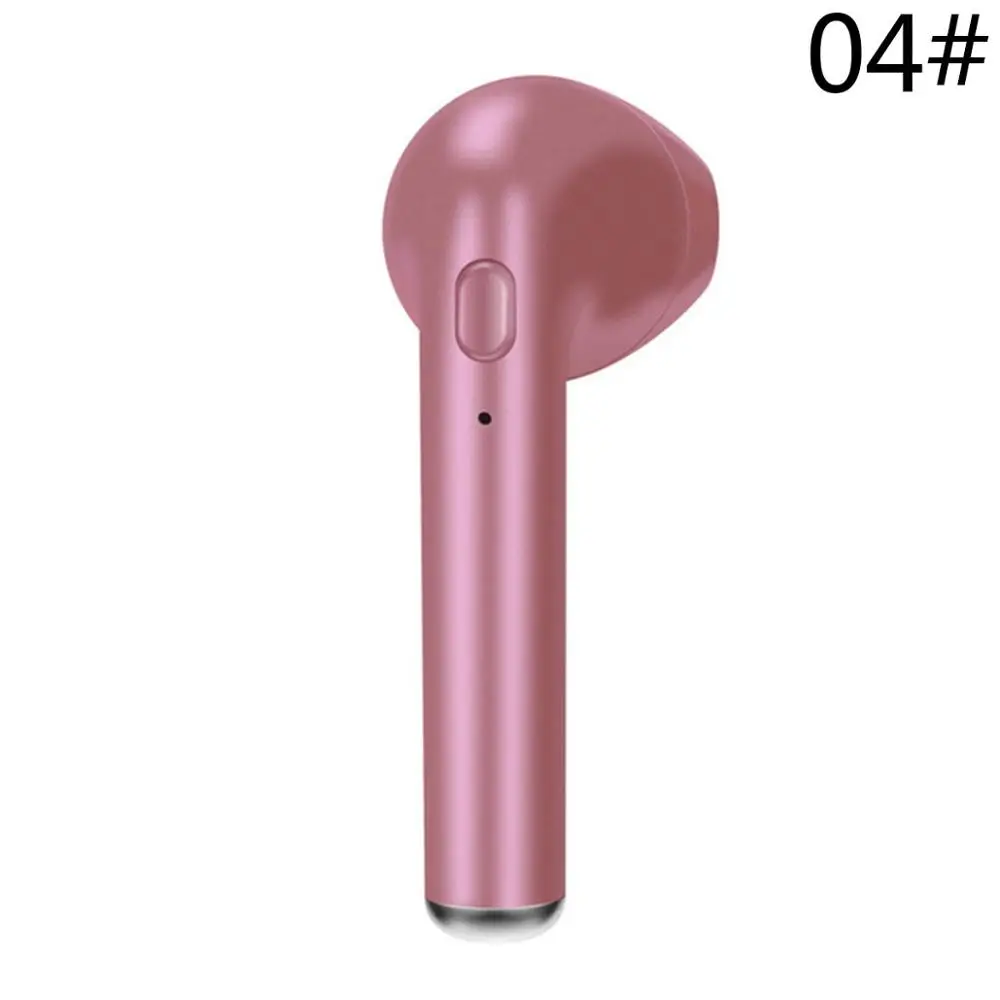 right pink a cable TWS i7s мини беспроводные Bluetooth наушники Широкая совместимость в ухо стерео гарнитура для беспроводной гарнитуры для всех смартфонов - Цвет: right pink a cable