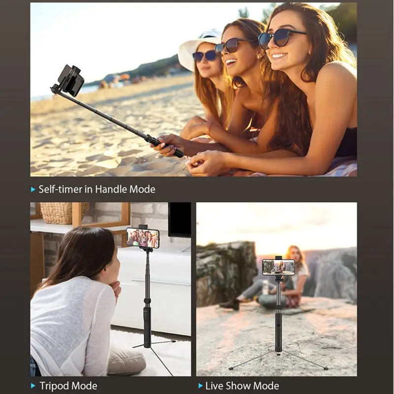 BlitzWolf BW BS8L 3 в 1 bluetooth селфи палка светодиодная вспышка длинная Удлиняемая мульти