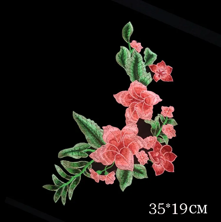 Розовый желтый красный фиолетовый цветы патчи для одежды одежда аппликация