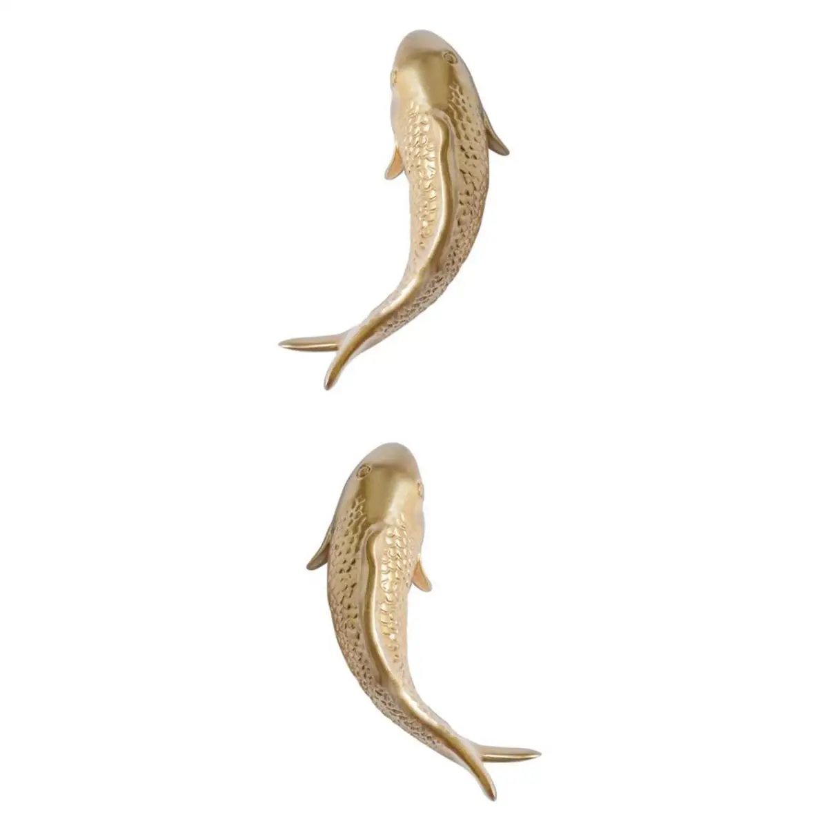 

Set 2 Resin Wall Decoration Ornament Carps For Home Background Wall Decor