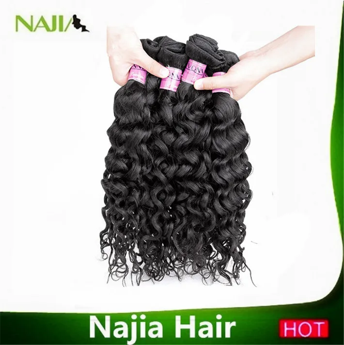 2014on sale ideal hair for women 6a grade Star Style Cheap Brazil-ian Wet and wavy mixed 3 bundles hu-man deep curly wave |