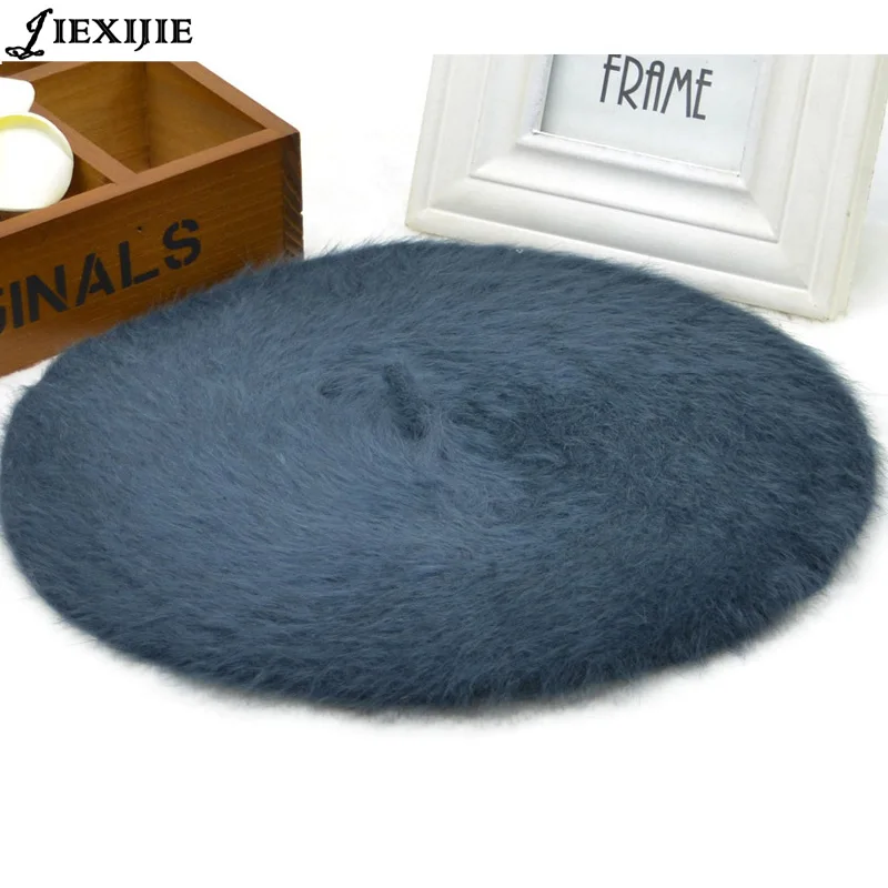 Korea Style Female Cute Fur wholesale sable beret qiu dong female knitting rabbit hair fashion hat |