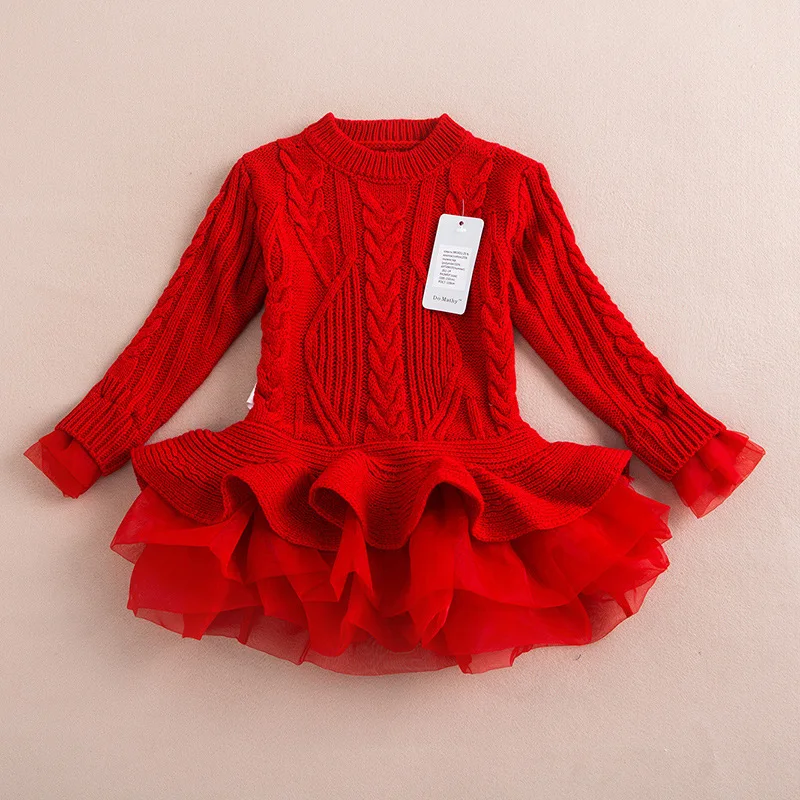 Обувь для девочек платье Зимний пуловер сезон 2017 года трикотажные Свитеры женщин