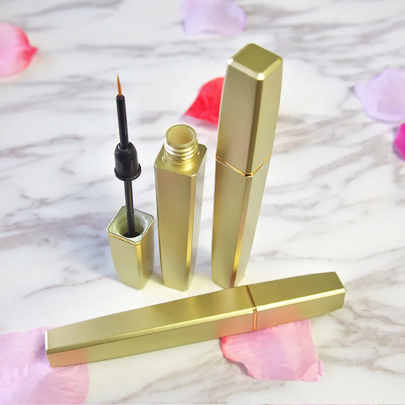 

Gold 4ml Empty Liquid Eyeliner Tubes Liquid Makeup Macara Eye Liner Eyelash Growth Serum Essential Oil Packaging Bottles 20pcs