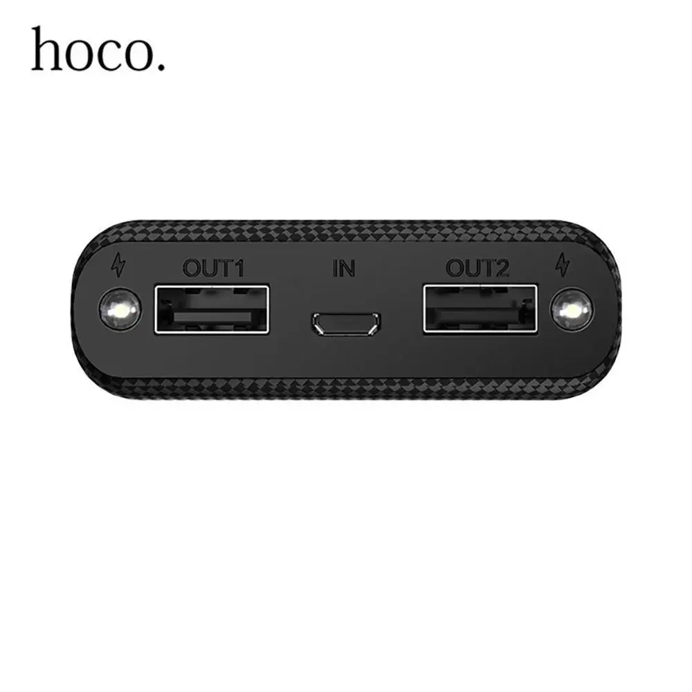 HOCO power Bank 10000 мАч быстрая зарядка светодиодный внешний аккумулятор 18650