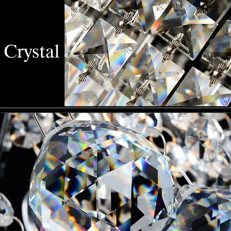 

Minimalist Living Room Crystal LED Ceiling Lamp Bedroom Dinning Room Light Modern Square Crystal Ceiling Lights