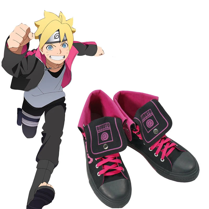 Аниме BORUTO фильм Наруто Uzumaki Boruto обувь для косплея парусиновые высокие кроссовки