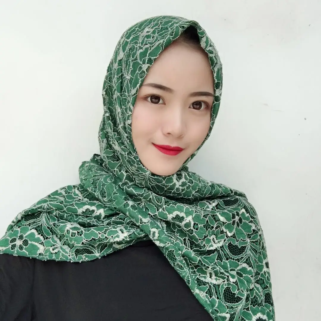 Хиджаб с кружевом мусульманские платки модная основа хиджаб cutton Muslima Шаль