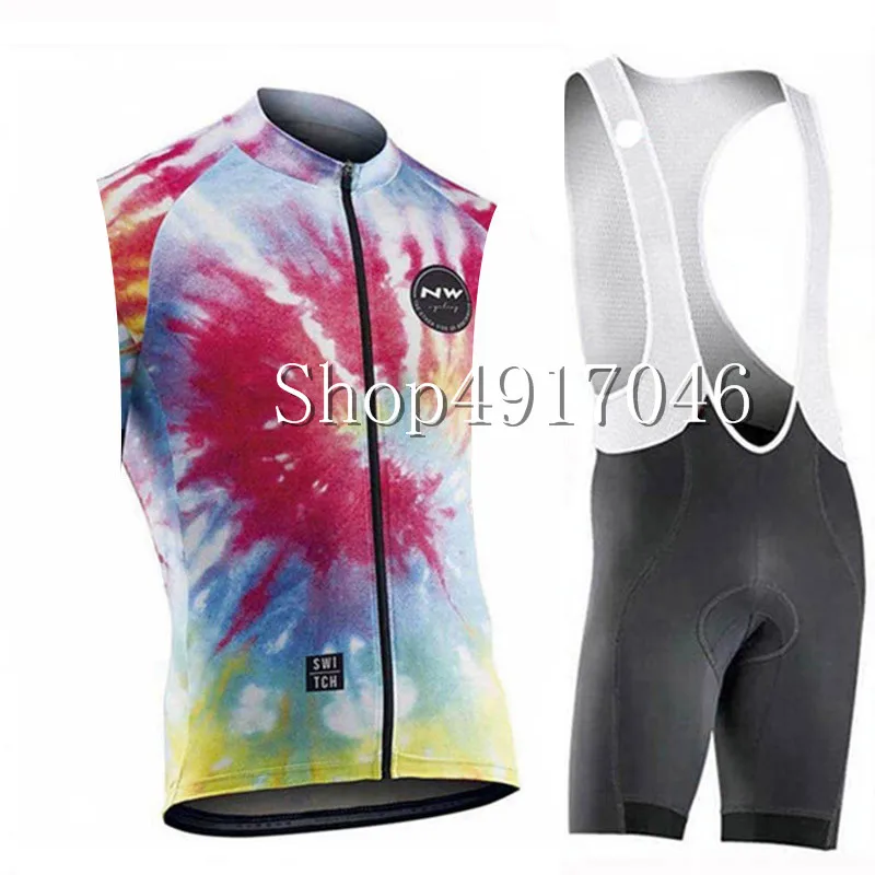 2019 NW новый мужской Pro Велоспорт без рукавов Джерси летний комплект Дышащая MTB