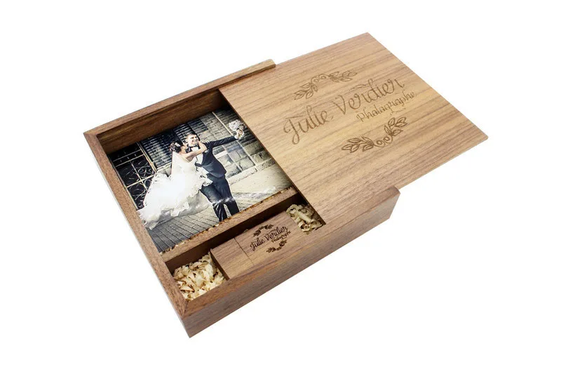 JASTER орех клен фотоальбом деревянный usb+ коробка Memory stick Pendrive 8GB 16GB U диск фотография свадебный подарок(1 шт. бесплатный логотип