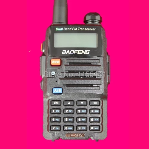 2-PCS New 2016 Black BaoFeng UV-5R2  Dual Band Walkie Talkie 136-174&400-520MHz Two Way Radio with Free Shipping