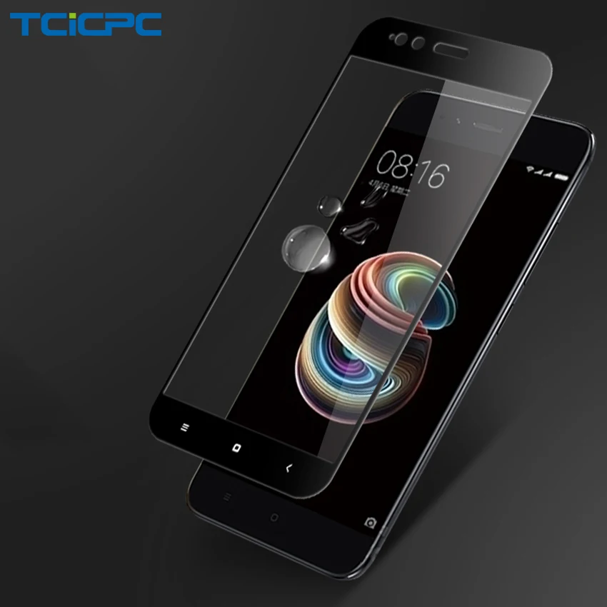 Tcicpc Стекло для Xiaomi mi A1 закаленное полное покрытие с уровнем твердости 9 H 5X Экран
