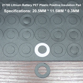 PET black 100pcs/lot 21700 lithium battery pack high temperature resistant barium paper positive hollow insulating gasket - Цвет: PET black