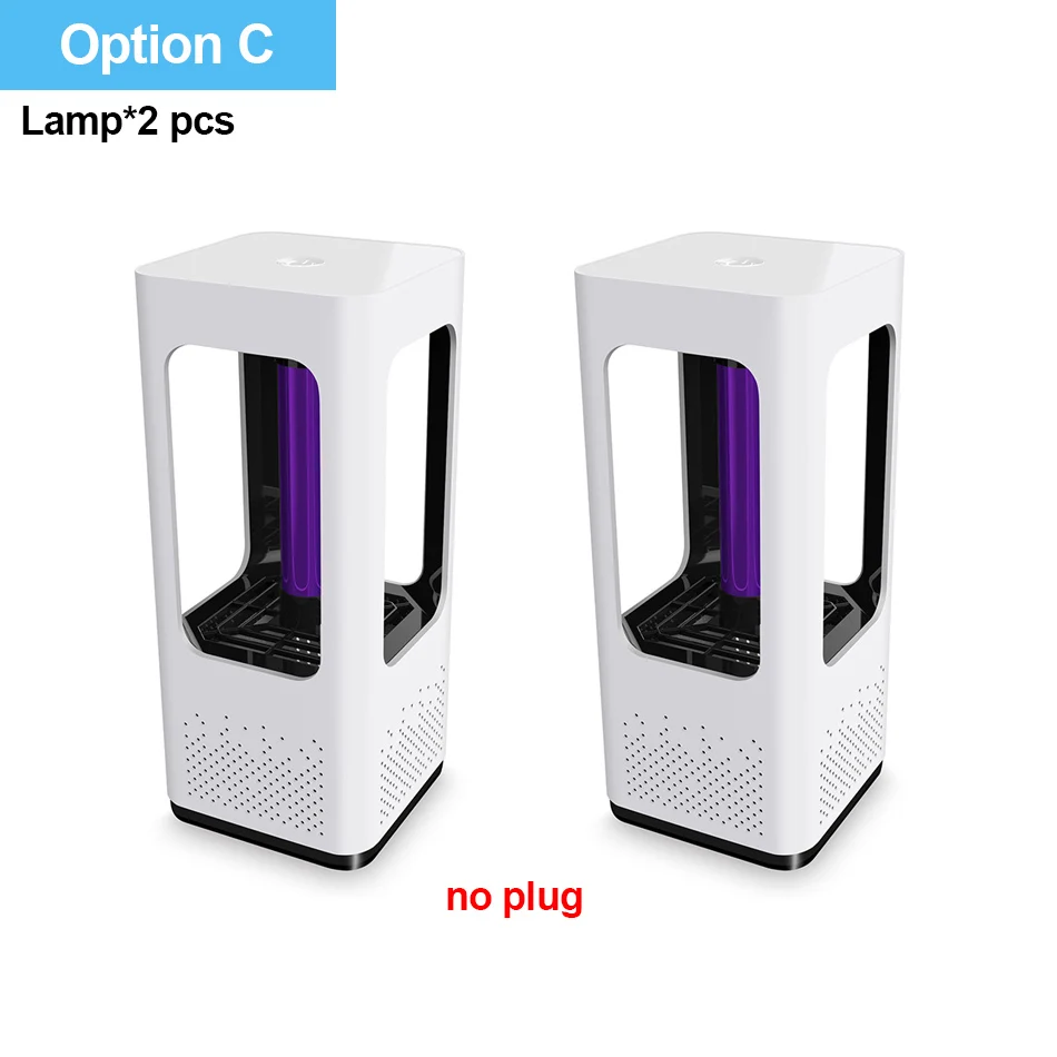 2pcs no plug Светодиодная лампа-убийца от комаров, анти-ловушка для комаров и мух, лампа-жук с питанием от USB для борьбы с вредителями, электрическая лампа-Репеллент для насекомых, ночник - Цвет: 2pcs no plug