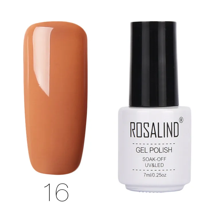 Rosalind, 7 мл, чистый цвет, s, Гель-лак для ногтей, горячее предложение, новинка, настоящий Гель-лак для ногтей, лак для дизайна ногтей, Выберите любой 01 из 58 цветов, лак - Цвет: 16