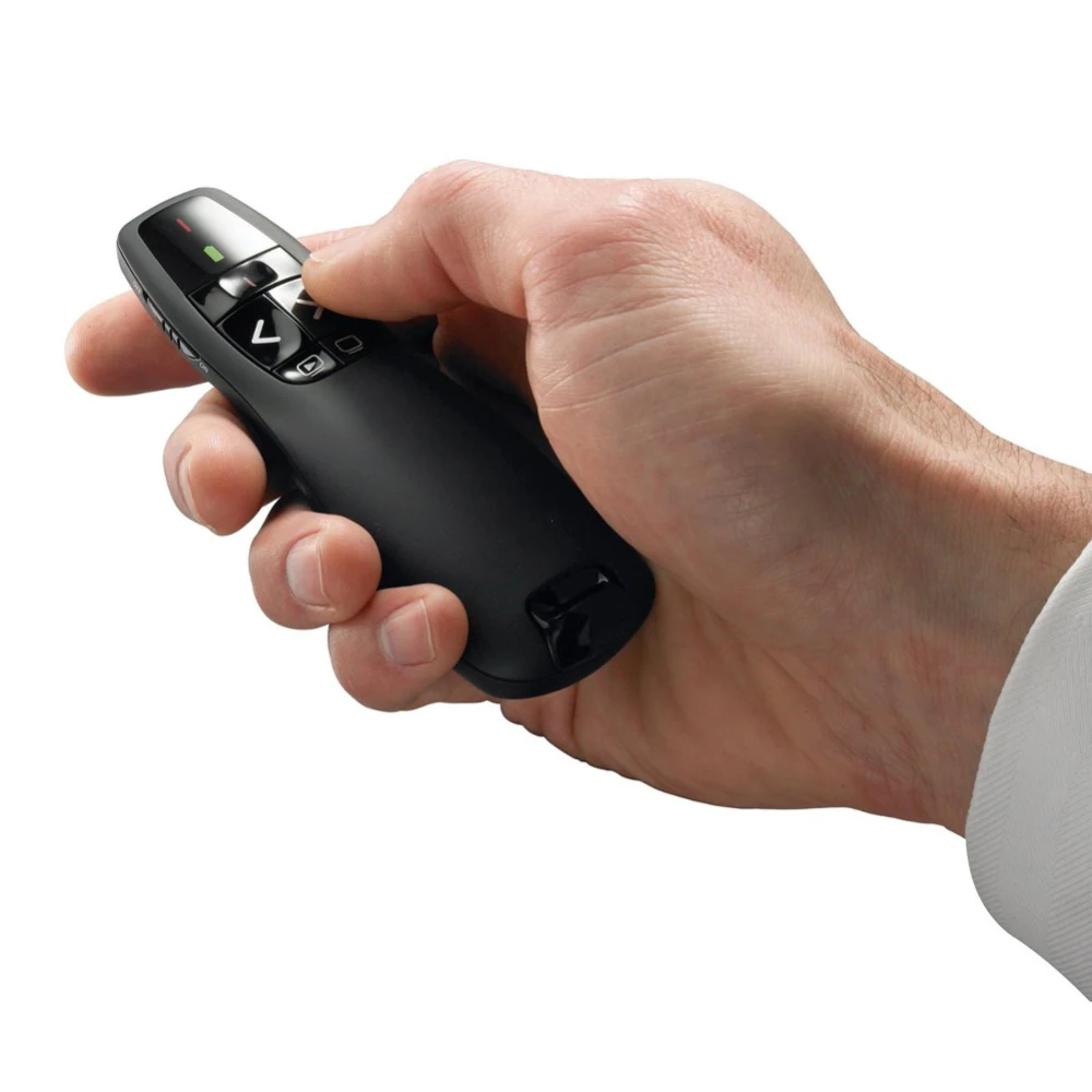 Logitech R400 точечный Презентер Яркий 5 мВт 650нм Красная лазерная указка PPT Clicker 2 4 ГГц