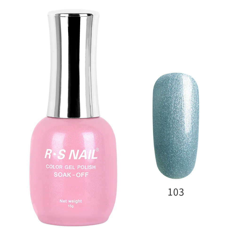 RS NAIL Новая серия Гель-лак для ногтей УФ светодиодный Гель-лак 120 цветов Гель-лак профессиональный маникюрный набор гель-лаков 15 мл - Цвет: 103