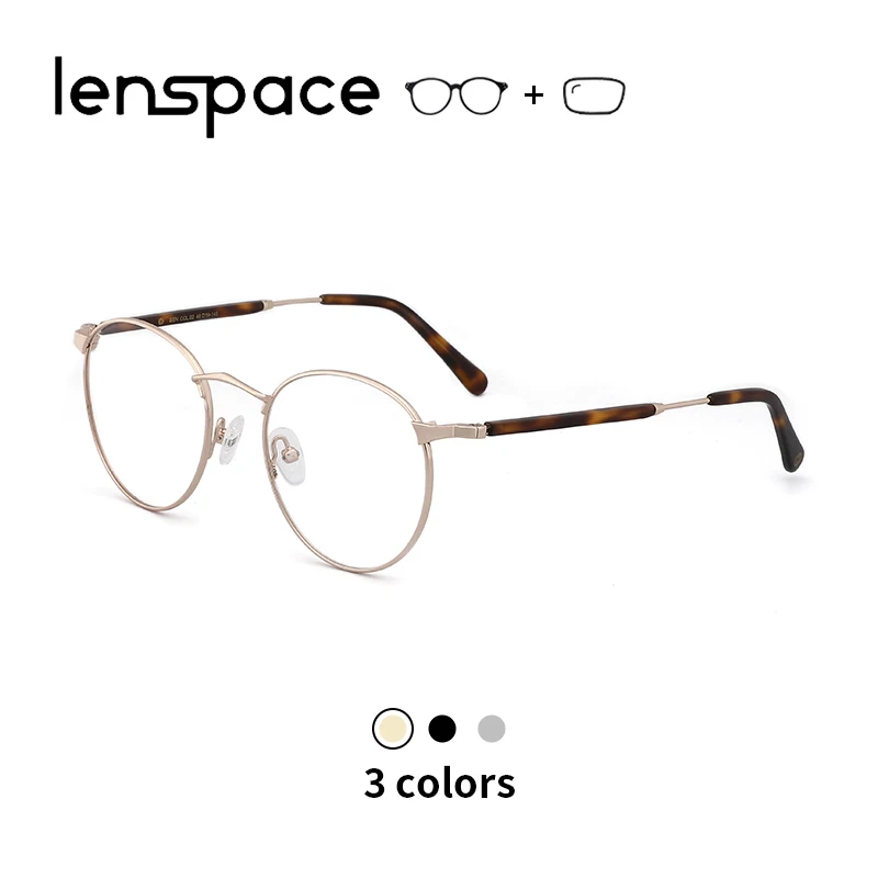 Металлические очки оправа женские круглые мужские при близорукости Рецептурные