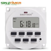1 6 inch big lcd 220v ac 7 days weekly programmable timer switch time relay built in rechargeable battery for lights control