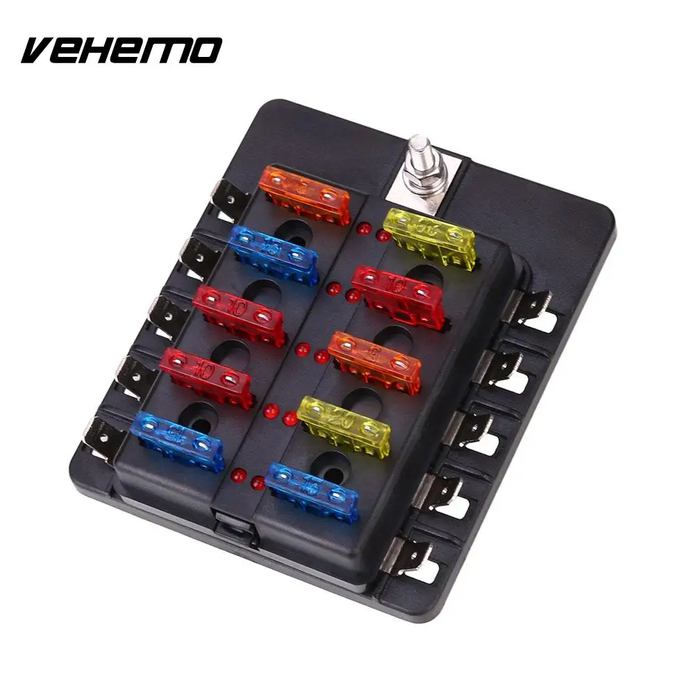 1 в 10 предохранителей с светодио дный индикатор PC подключения кабельной линии