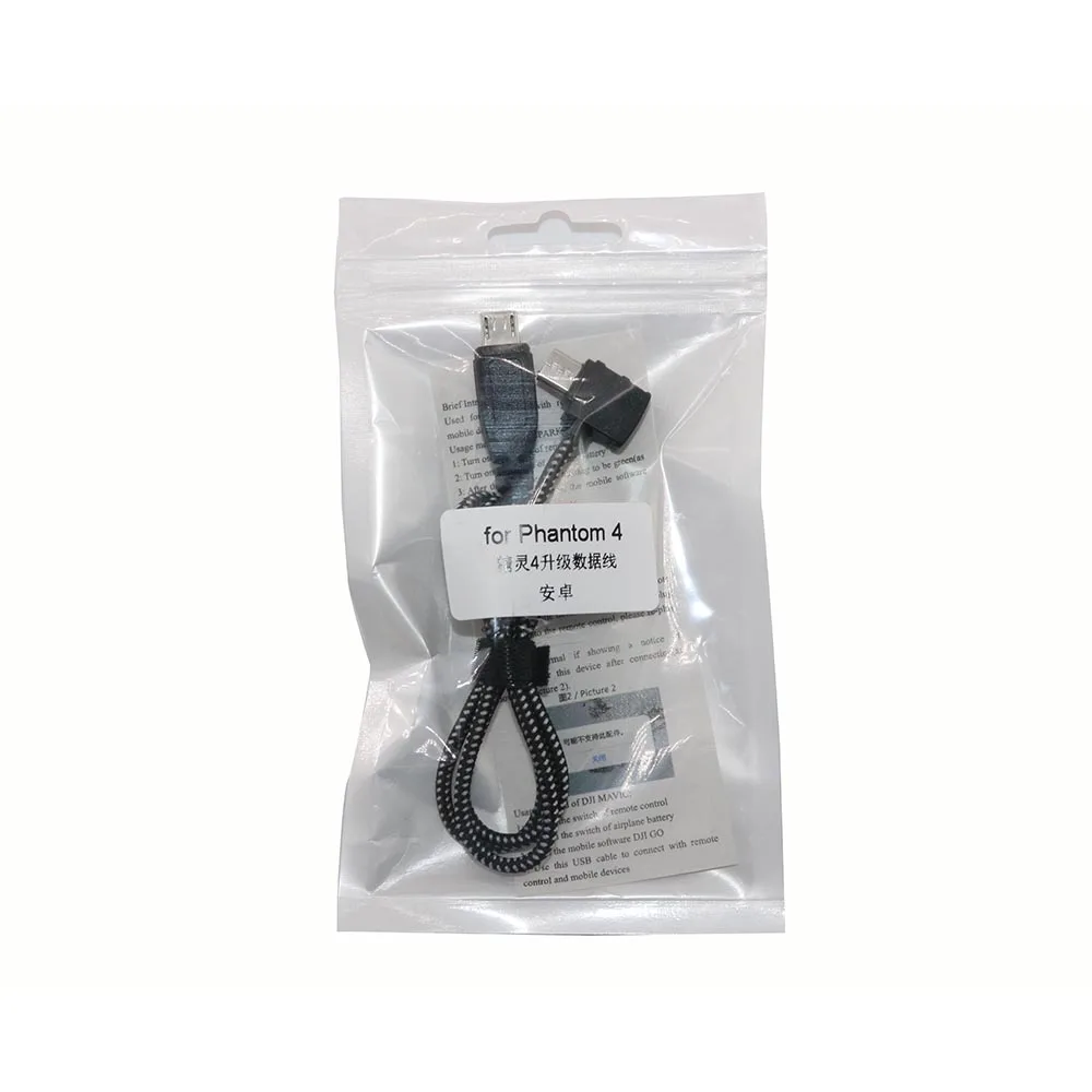 Drone Update Connect Nylon Cable Micro-USB IOS Type-C Connector USB OTG Data Wire for 4 Pro 4A | Электроника