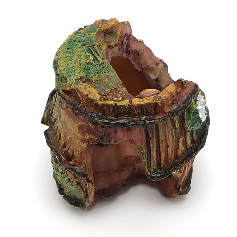 Бочка аквариума смолы пещера-украшение ландшафтного дизайна интерьера-Y102 | Дом и