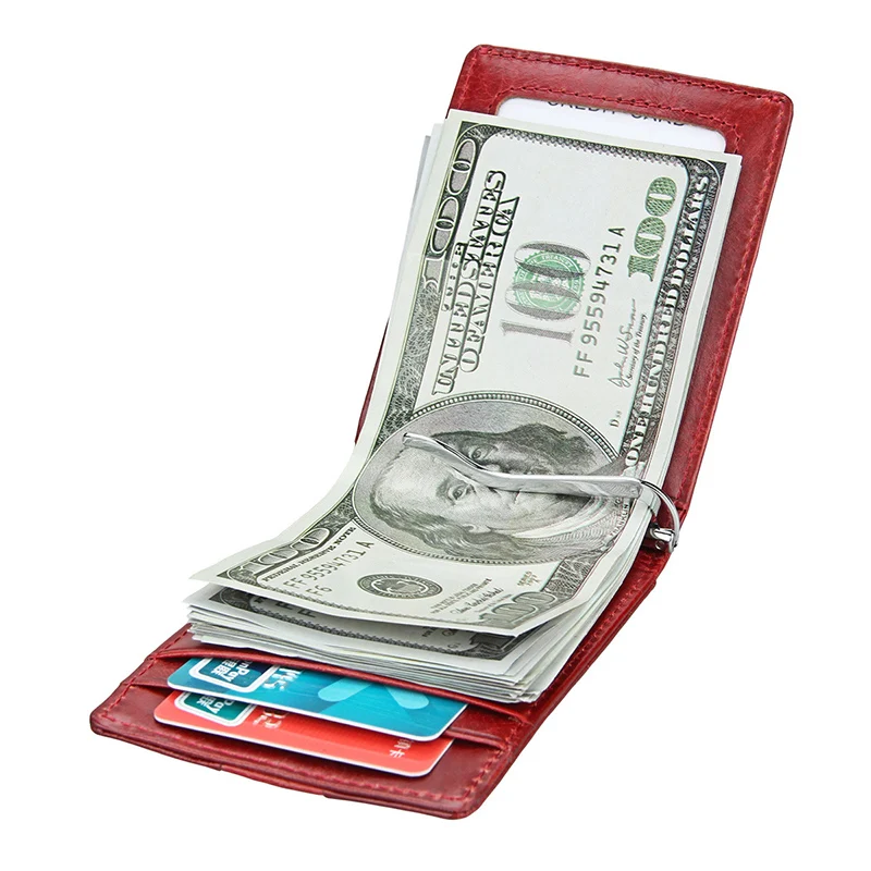 Тонкие туфли из натуральной кожи мужской зажим для денег бумажник Billfold Rfid Бумажник мужской кошелек Билл кошелек для долларов карты Денежные держатель с зажимом для денег деньги чехол
