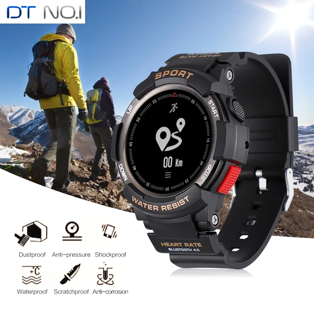 2018 Новинка DTNo.1 F6 Смарт часы IP68 Водонепроницаемый Bluetooth 4 0 динамический монитор