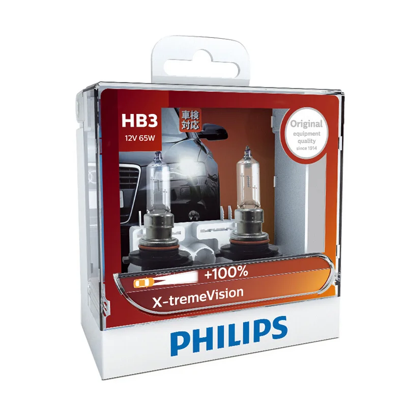 Philips 9005 HB3 12 в 65 Вт P20d X-treme Vision автомобильная фара яркие галогенные лампы 92