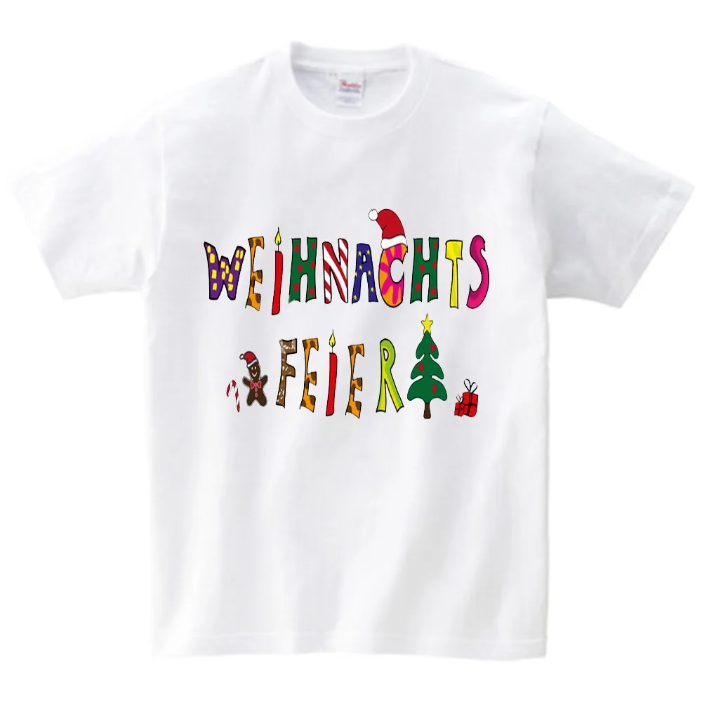 

New Christmas Baby Girls Boys T Shirts Kids Cotton Christmas T-Shirts Santa Claus Tees Kids Summer Tops tee camiseta 3T-8T NN