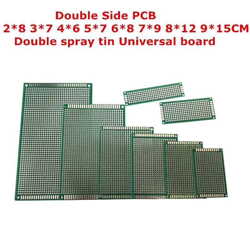 16 шт. Двухсторонний PCB Луженый 2 54 мм Печатная плата FR4 1 6 универсальный 2*8 3*7 4*6 5*7 6*8