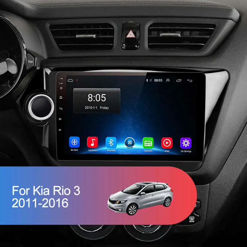 Автомобильный Радио Мультимедиа Видео плеер навигация Gps для Kia Rio 3 4 2011- Rio Sedan 2 Din No Dvd