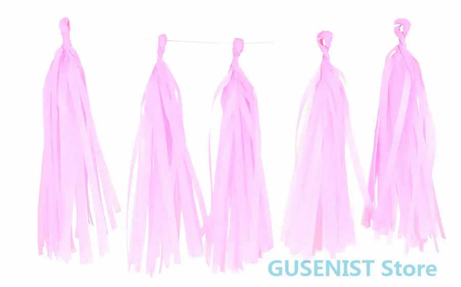 LS02. Pink 5 шт./партия 14 дюймов тканевая Бумажная гирлянда цветок для дня рождения Свадебная вечеринка для украшения детского душа Висячие ремесленные принадлежности - Цвет: LS02. Pink