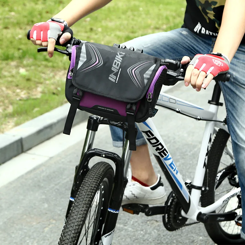 INBIKE Водонепроницаемая Большая вместительная велосипедная Передняя сумка, велосипедная корзина на руль MTB Pannier, велосипедная сумка