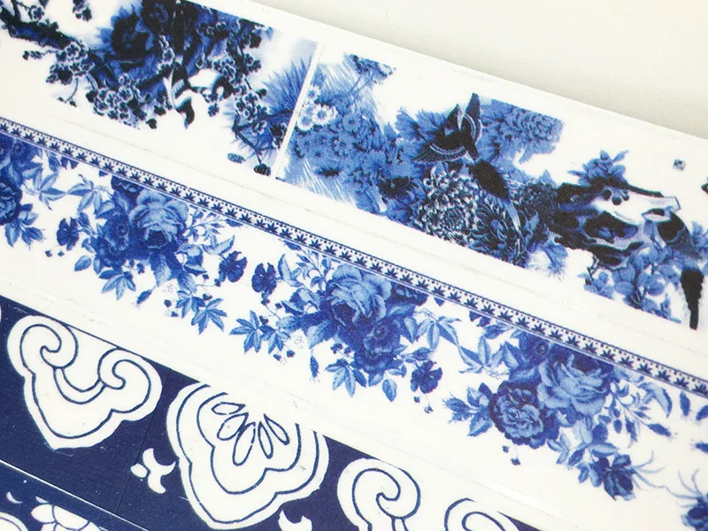 20 дизайнов синий и белый китайский фарфоровый узор японский Васи декоративный