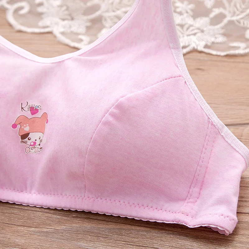 Детское нижнее белье для девочек-подростков мягкие дышащие бюстгальтеры из