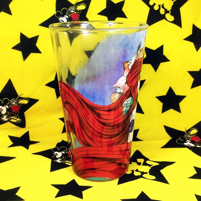 Official Imperfect Limited Glass Coffee Mug The Little Mermaid - Ariel Milk Collection Multicolor for Fans |