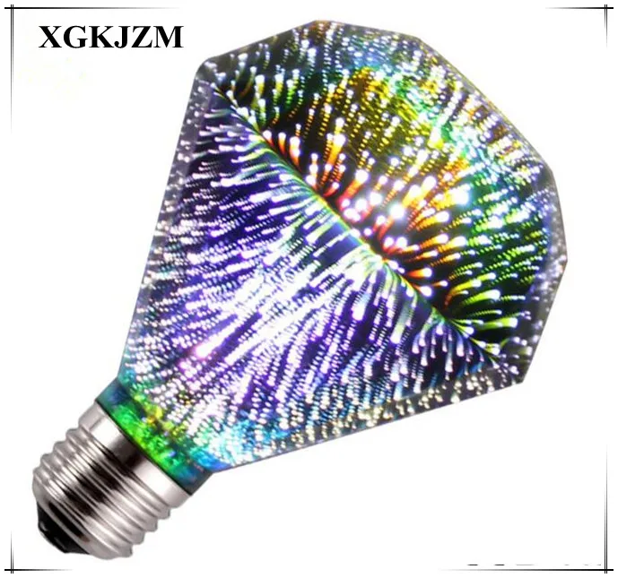 Новая приглушаемая светодиодсветодиодный Алмазная лампа e27 вольфрасветильник 3D