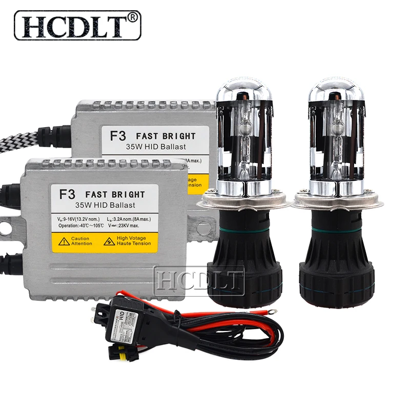 HCDLT AC 12 в 35 Вт Cnlight H4 Биксенон HID комплект 3 4300K 5000K 6000K лампа ближнего/дальнего света